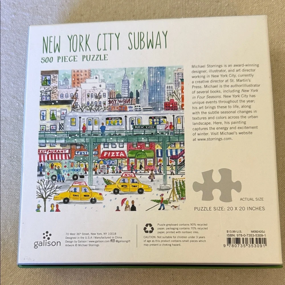 Galison New York City Puzzle - 500 Piece - Picture 2 of 2